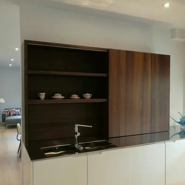 Custom home with a modern feel and clean, simple looks.