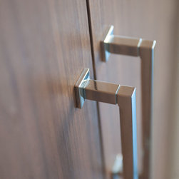 Polished nickel door handles - Storage Cabinets