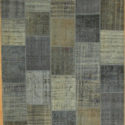 Turkish Patchwork Rugs- Vintage Blue - Rugs