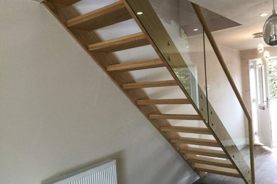 New Oak Staircase with Open Riser