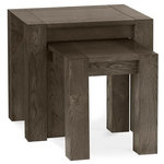 Bentley Designs - Turin Dark Oak Nest of Lamp Tables - Turin Dark Oak Nest of Lamp Tables will add an indulgently warm feel to any room. With rustic oak veneers set in solid American oak frames in a rich dark oiled finish Turin dining naturally embodies a casual and contemporary aesthetic.