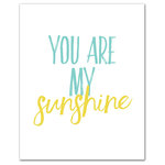 DDCG - You Are My Sunshine 8x10 Canvas Wall Art - The  You Are My Sunshine 8x10 Canvas Wall Art features a cute saying to hang in your kid's room. This canvas helps you infuse character into your home. Digitally printed on demand with custom-developed inks, this exclusive design displays vibrant colors proven not to fade over extended periods of time. The result is a stunning piece of wall art you will love.