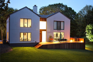 Example of a trendy exterior home design in New York