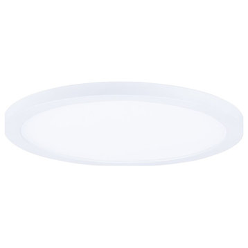 Maxim Wafer 7" 1-Light Round Outdoor LED Surface Mount 58812WTWT, White