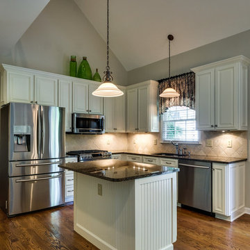 Dover White New Doors Built Kitchen Remodel