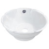 Vanity Fantasies "Bloom" Decorative Porcelain Round Shape Vessel Sink, White