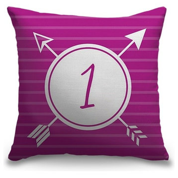 "Number One - Arrows" Pillow 16"x16"