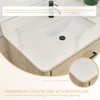 Porto Bath Vanity with White Quartz Stone Top, Natural Oak, 36 in., No Mirror
