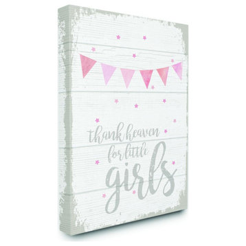 The Kids Room by Stupell Thank Heaven Girls Pink Kids Word Design, 24 x 30