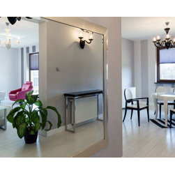 Large silver framed wall mirror - Wall Mirrors