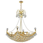 Crystal Lighting Palace - French Empire 6-Light Umbrella Crystal Chandelier, Gold Finish - This stunning 6-light Crystal Chandelier only uses the best quality material and workmanship ensuring a beautiful heirloom quality piece. Featuring a radiant gold finish and finely cut premium grade crystals with a lead content of 30%, this elegant chandelier will give any room sparkle and glamour.