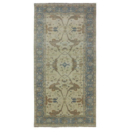 Oushak Hand Knotted Oriental Rug, 6'x12'