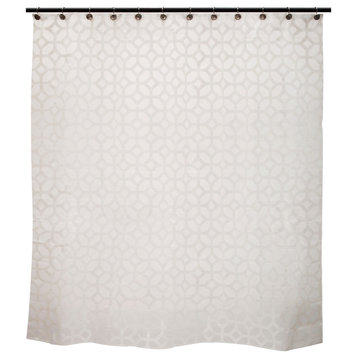 Medium Weight Decorative PEVA Shower Curtain Liner, 70 W x 72 H, Geometric Frost