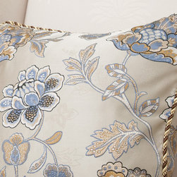 Fabric decorative pillow - blue persian floral patterns - Decorative Pillows