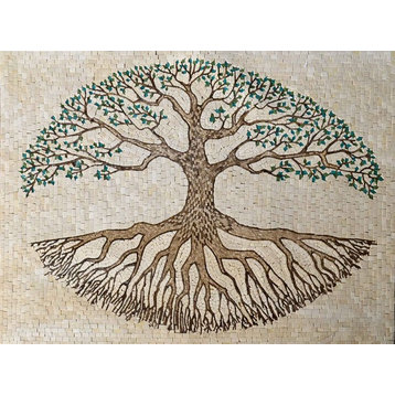 Mosaic Tile Art, Tree of Life, 44"x59"