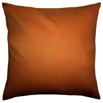 The Pillow Collection Orange Simmons Throw Pillow Cover, 18"x18"