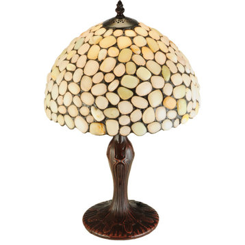 Meyda Tiffany 138124 1 Light 19" Tall Hand-Crafted Table Lamp - Mahogany Bronze
