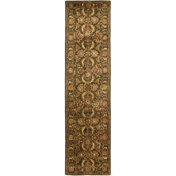 Safavieh Antiquities AT55A Dark Olive/Gold 2'3"x10' Rug