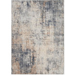 Nourison - Nourison Rustic Textures 5'3" x 7'3" Grey/Beige Modern Indoor Area Rug - This beautifully carved contemporary rug from the Rustic Textures Collection brings abstract greys and neutrals together for a weathered, rustic decor feel that adds depth and texture to any space. High-low pile construction and subtly shifting colors are at home in urban and cabin settings alike.