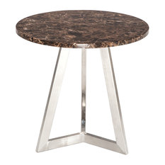 Emperador Brown Marble Side Table