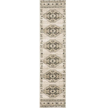 Oriental Weavers GEORG 643A 1'10"x7' 6" Runner Ivory Rug