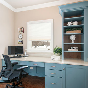 Functional home office and laundry