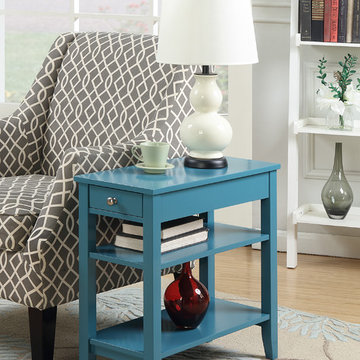 American Heritage Three Tier End Table with Drawer