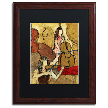 Joarez 'Two Friends' Framed Art, Wood Frame, 16"x20", Black Matte