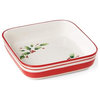 Holiday Hand Paint Stripe Square Baker by Lenox