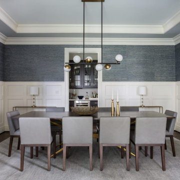 Grass Cloth in Dining Rooms