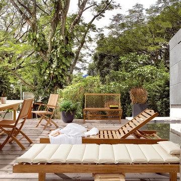 Terraza y jardín