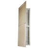Deville Frameless Recessed 2-Door Pantry Cabinet, 14"x44"x3.5", Unfinished