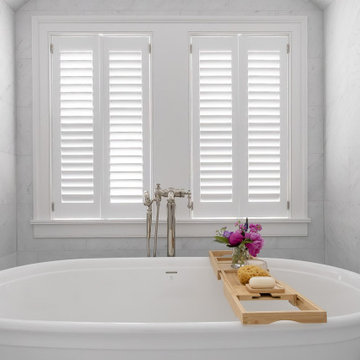 Upscale Maritime in Mystic Primary Bathroom