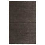 Jaipur - Jaipur Living Basis Handmade Solid Dark Gray Area Rug 9'X12' - This sleek hand-loomed area rug boasts a lustrous black colorway with texture-rich stripes creating a ridged high-low feel. In a soft combination of wool and viscose, this neutral accent lends versatile style to modern homes.