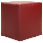 Amanda Erin - Avanti Universal Cube Ottoman, Apple Burgundy - Avanti Cubes are the perfect blend of downtown style and uptown sophistication. This luxurious faux leather fabric will entice your fashion senses with its supple leather look and feel. The simple design of the Avanti Cubes makes them great to use as side tables, ottomans, alternate seating and more.