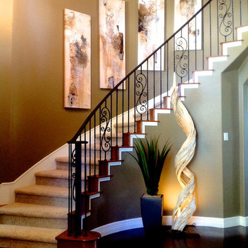 Lovely Staircase with uplight accent