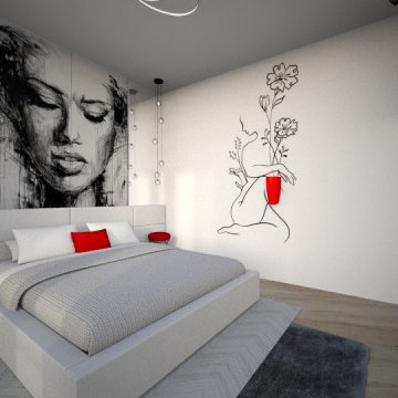 Modern interior design in a single-family villa - downtown Bucharest