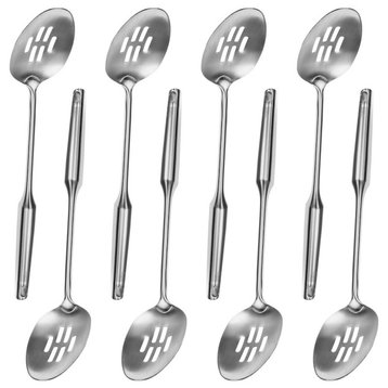 YBM Home 15" Slotted Spoon, Silver, 8 Pack