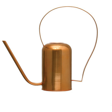 Modern Metal Watering Can, Copper
