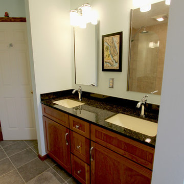 Tiled Masterbath with Makeup Vanity ~ Medina, OH #1