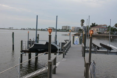 West Coast FL- Nautical Dock lighting with copper and bronze lights.