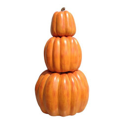 26.5 in. H Harvest Stackable Pumpkins - Outdoor Holiday Decorations