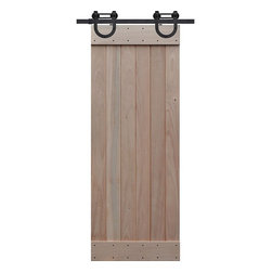 Plank Barn Door 8' 0" Tall - Knotty Alder - Interior Doors