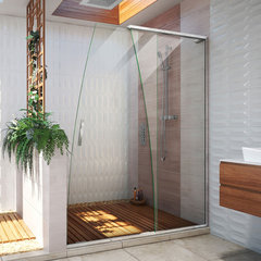 Aston Moselle 60-in x 75-in Clear 3/8-in Shower Glass Panel at