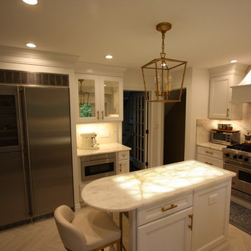 Short Hills NJ - Kitchen Island Lit from Beneath