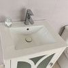 24" Single Sink Vanity-Manufactured Wood-White