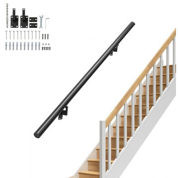 VEVOR 4 ft Wall-Mount Handrail Stair Railing Aluminum Alloy w/ Installation Kit