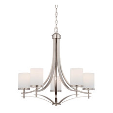 Colton 5-Light Chandelier, Satin Nickel