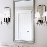 Frame My Mirror - Crenshaw Framed Wall Mirror, Silver, 20" X 24" - The metallic finish of the Crenshaw adds texture and light to your contemporary mirror. The raised outer edge gives this frame depth without being overbearing, and a narrow width offers a clean, modern look.