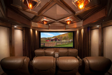 This is an example of a traditional home theatre in Atlanta.